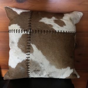 16”x16” hide/suede pillow